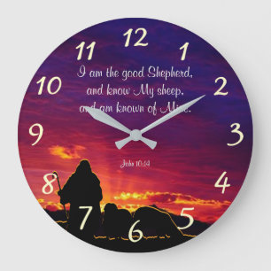 John 10:14 large clock