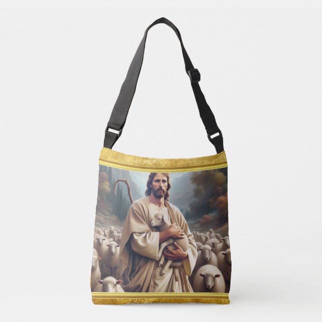 John 10:7-21 I Am the Good Shepherd Crossbody Bag (Front)
