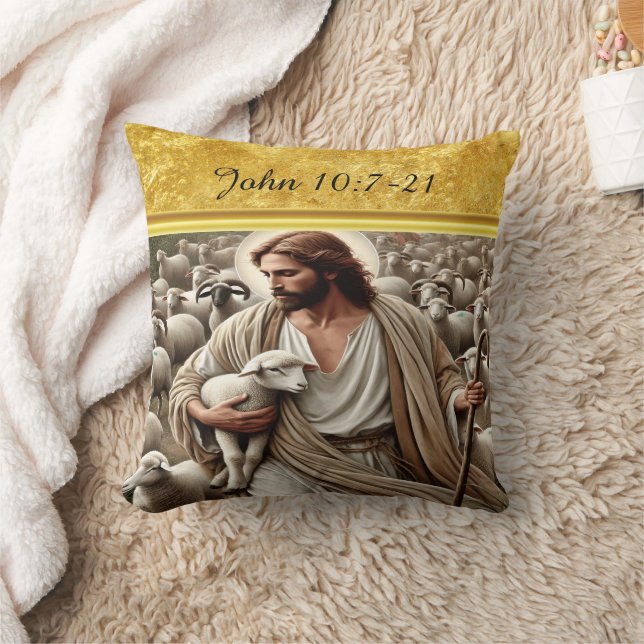 John 10:7 Shepherd Field Artwork Cushion (Blanket)