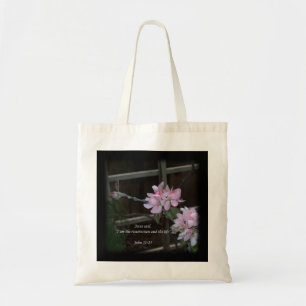 John 11:25 ~ Resurrection and the Life Tote Bag