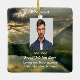 John 11: 25, Scripture Memorial Keepsake  Ceramic Ornament