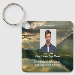 John 11: 25, Scripture Memorial Keepsake  Key Ring