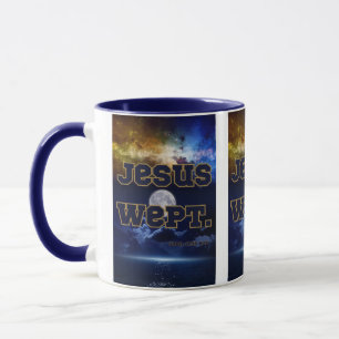John 11:35 KJV Bible Verse Pic Two-Tone Mug