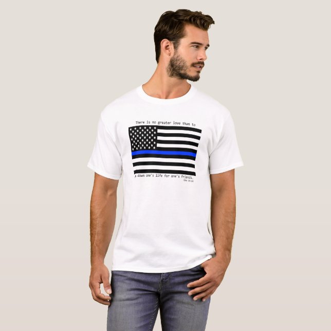 John 13:15 - The Thin Blue Line T-Shirt (Front Full)