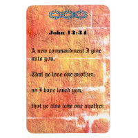 John 13:34 Bronze Red Texture Love One Another