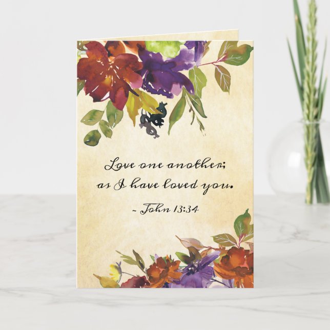 John 13:34 Love one another as I have loved you Card (Front)