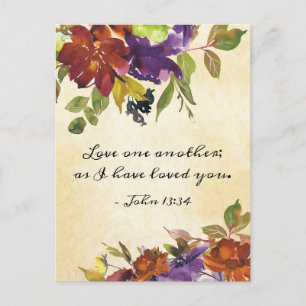 John 13:34 Love one another as I have loved you Postcard