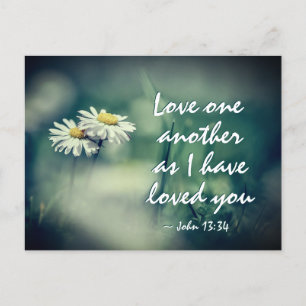 John 13:34 Love one another as I have loved you Postcard