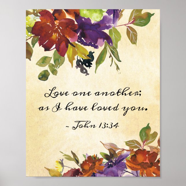 John 13:34 Love one another as I have loved you Poster (Front)