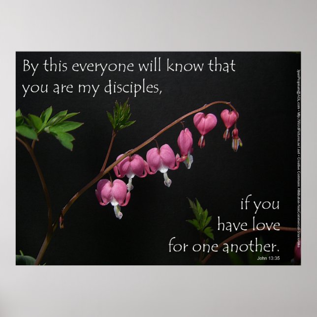 John 13:35 - Love for one another Poster (Front)