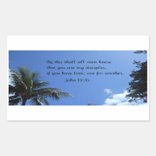 John 13:35 rectangular sticker