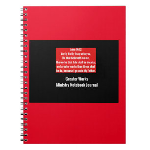 John 14:12 Bible Verse Greater Works Notebook 