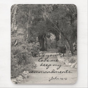 John 14:15 path photo mouse mat