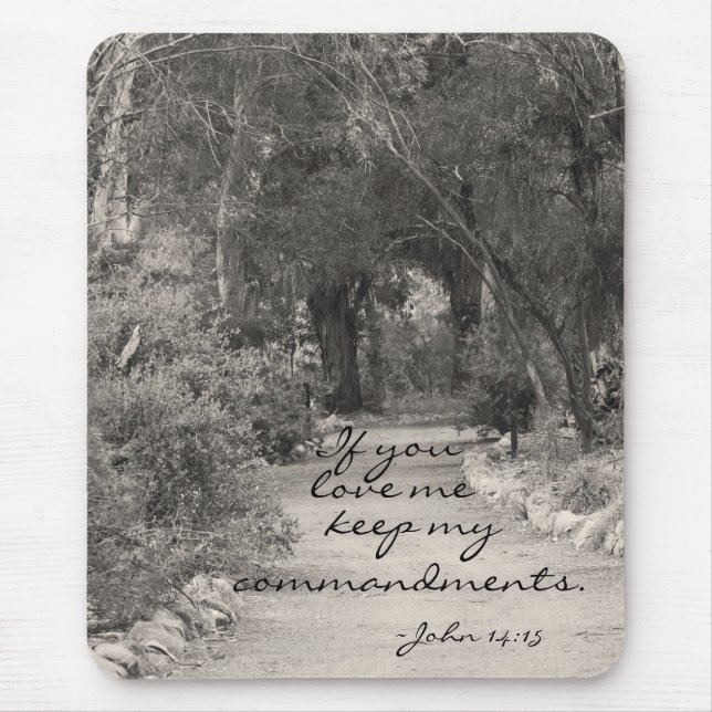 John 14:15 path photo mouse mat (Front)
