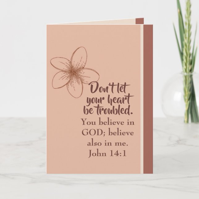 John 14:1 Don't Let Your Heart Be Troubled Card (Front)