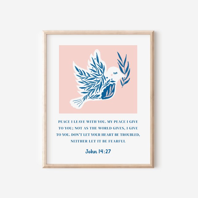 John 14:27 Bible Verse Christian Art Poster (Creator Uploaded)