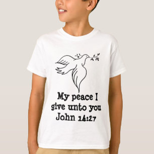 John 14:27 Bible verse Religion Christianity Dove T-Shirt