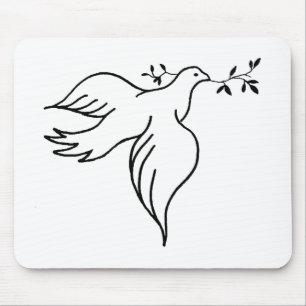 John 14:27 Christianity dove bird wings flight Mouse Mat
