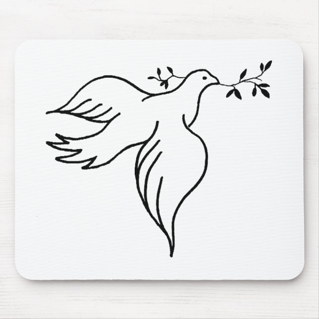 John 14:27 Christianity dove bird wings flight Mouse Mat (Front)