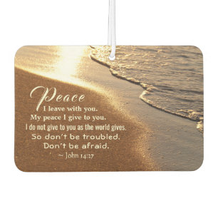 John 14:27 Jesus Words, "Peace I leave with you," Car Air Freshener