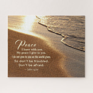 John 14:27 Jesus words, "Peace I leave with you," Jigsaw Puzzle