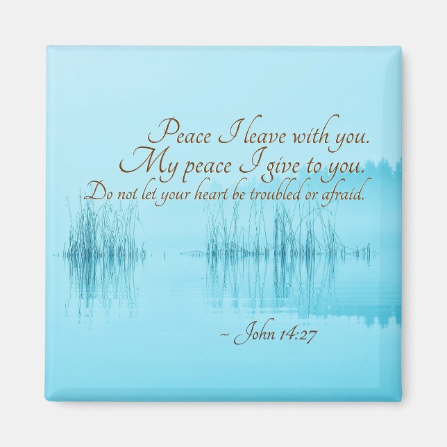 John 14:27 Jesus Words, "Peace I leave with you," Magnet (Front)