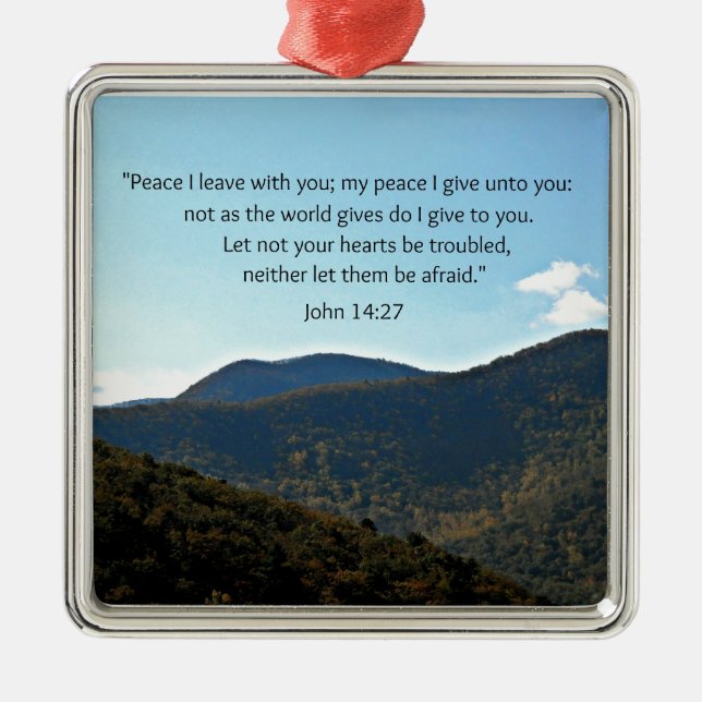 John 14:27 metal tree decoration (Front)