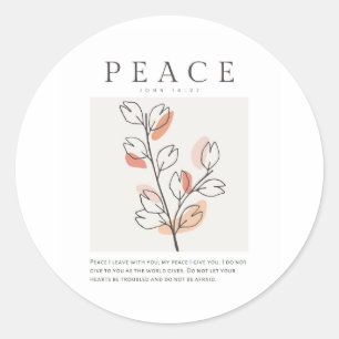 John 14:27 Peace I leave with you Classic Round Sticker