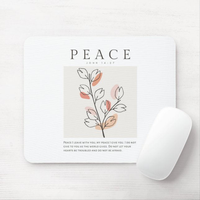 John 14:27 Peace I leave with you Mouse Mat (With Mouse)