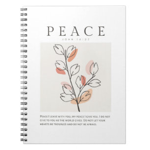 John 14:27 Peace I leave with you Notebook