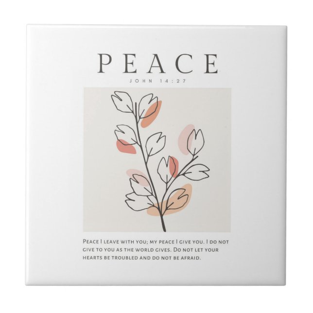 John 14:27 Peace I leave with you Tile (Front)