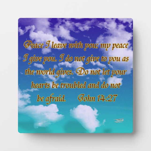 John 14:27 plaque (Front)