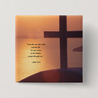 JOHN 14:6 15 CM SQUARE BADGE