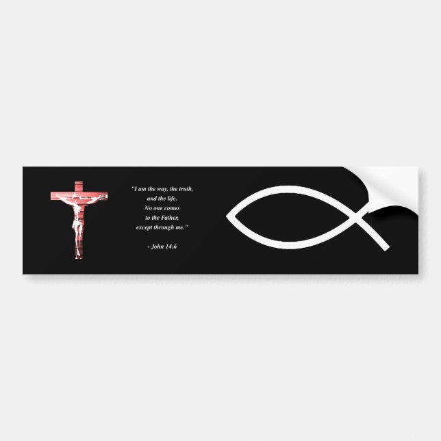 JOHN 14:6 Bible Verse Bumper Sticker (Front)