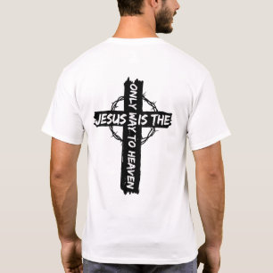 John 14:6 Bible Verse Christian Tee on White