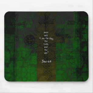 John 14:6 Bible Verse Inspirational Path Quote Mouse Mat