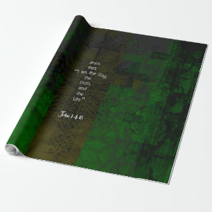John 14:6 Bible Verse Inspirational Path Quote Wrapping Paper