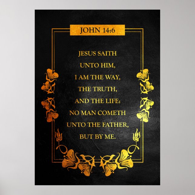 John 14:6 Bible Verse Poster (Front)