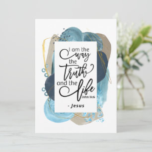John 14:6 I Am the Way Christian Bible Verse Card