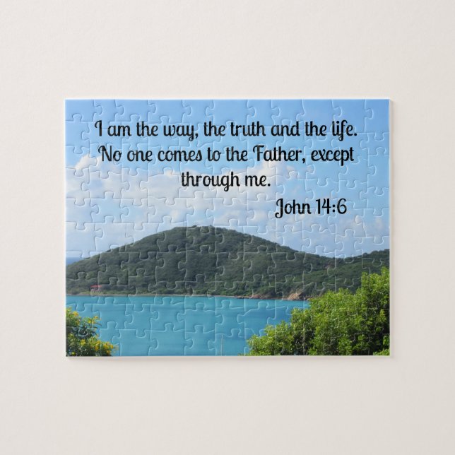 John 14:6 I am the way, the truth and the life.  Jigsaw Puzzle (Horizontal)