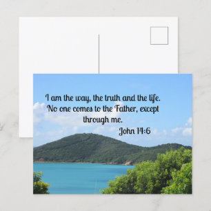 John 14:6 I am the way, the truth and the life. Postcard