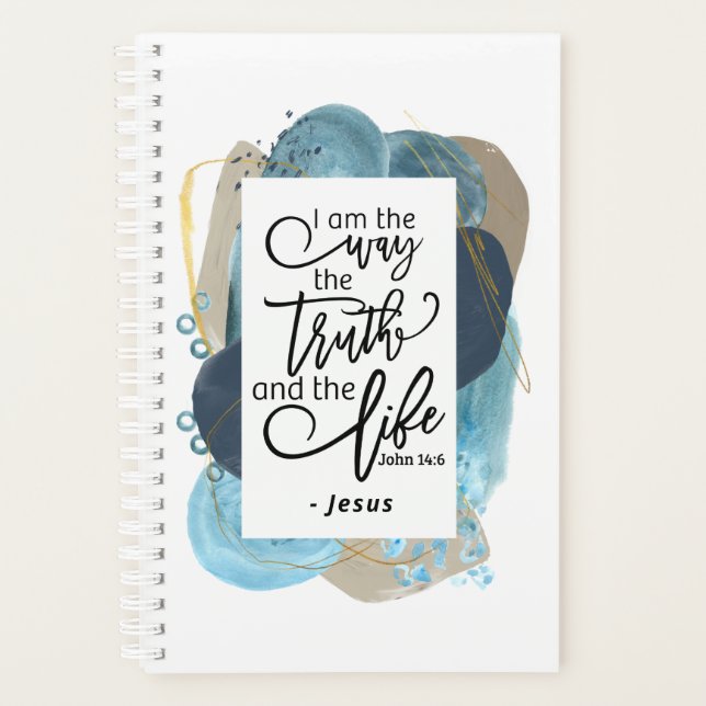 John 14:6 I Am the Way Truth Life Christian Bible Planner (Front)