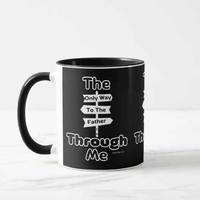 John 14:6 KJV Bible Verse Two-Tone Mug (Left)