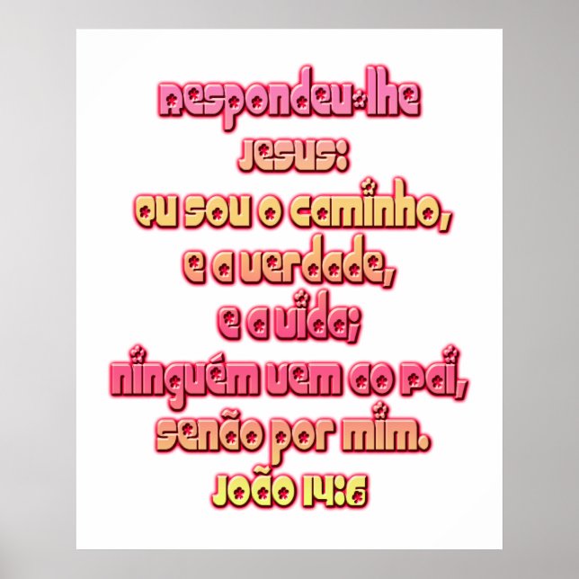 John 14:6 Portuguese Poster (Front)