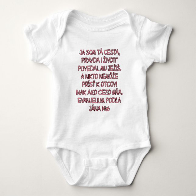 John 14:6 Slovak Baby Bodysuit (Front)