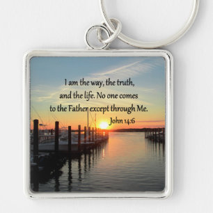 JOHN 14:6 SUNSET PHOTO DESIGN KEY RING