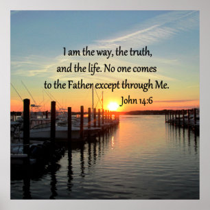 JOHN 14:6 SUNSET PHOTO DESIGN POSTER