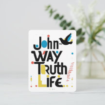 John 14:6 Way Truth Life Modern Abstract