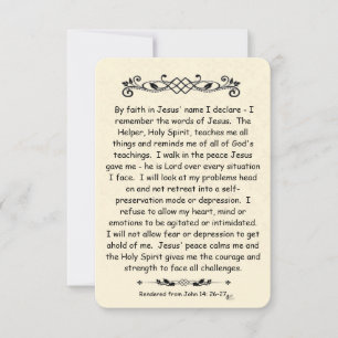 John 14 Scripture note card vintage background