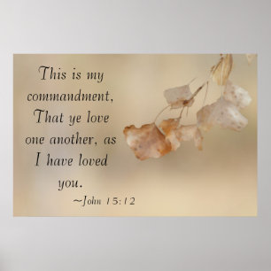 John 15:12 Love one another Poster